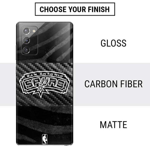 NBA San Antonio Spurs Black Animal Print Galaxy Note20 5G Skin